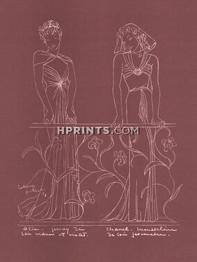 Alix, Chanel 1937 Draped Evening Gowns, Robert Polack