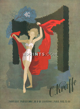 C. Kraffe (Lingerie) 1947 Trillo, Girdle, Bra