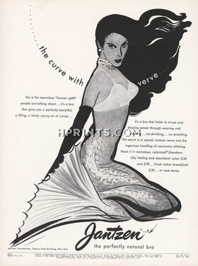 Jantzen 1952 The Curve With Verve... Mermaid, Bra