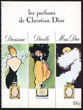 Christian Dior (Perfumes) 1975 Diorissimo, Diorella, Miss Dior, Gruau