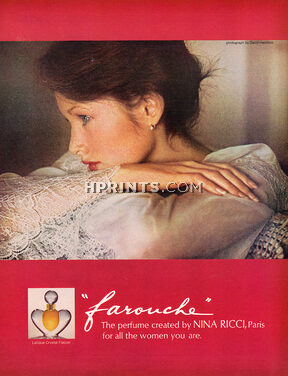 Nina Ricci (Perfumes) 1976 Farouche, Photo David Hamilton, Lalique (english)