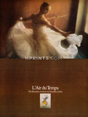 Nina Ricci 1973 L'Air du Temps, The Romantic Perfume, Ballerina, Photo David Hamilton