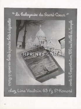 Line Vautrin 1947 Powder Box, Cigarette Box, La Balayeuse du Sacré-Coeur... Photo P. Jahan