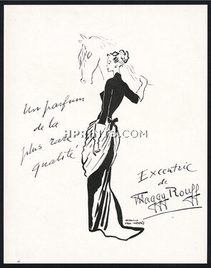 Maggy Rouff (Perfumes) 1948 Excentric, Maurice Van Moppès, Horse