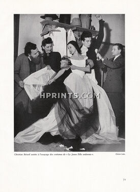 Christian Bérard 1944 Assiste à l'essayége des costumes, Roland Petit et Janine Charrat, Photo Lido