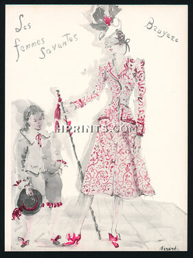 Bruyère 1944 Ce soir on Joue, Les Femmes Savantes, Christian Berard