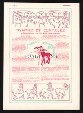 Nymphe et Centaure, 1913 - Joseph Hémard Greek Mythology, Text by Cami