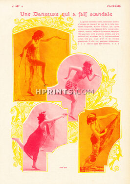 Adorée Villany 1913 "Une Danseuse qui fait scandale" Hungarian Dancer Music Hall