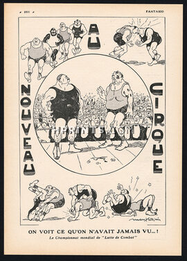 Manfredini 1913 Au Nouveau Cirque, Lutte de combat, Circus