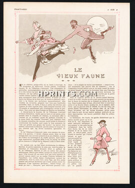 Le Vieux Faune, 1913 - Georges Koister, The Old Faun, Text by Gabriel Volland, 2 pages