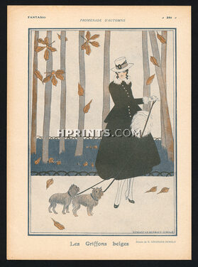 Geneviève Granger-Donilo 1916 ''Les Griffons Belges'' Autumn Elegant