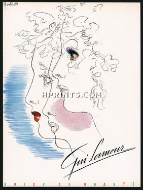 Gui Lamour (Cosmetics) 1944 Montebello, Lipstick, Making-up
