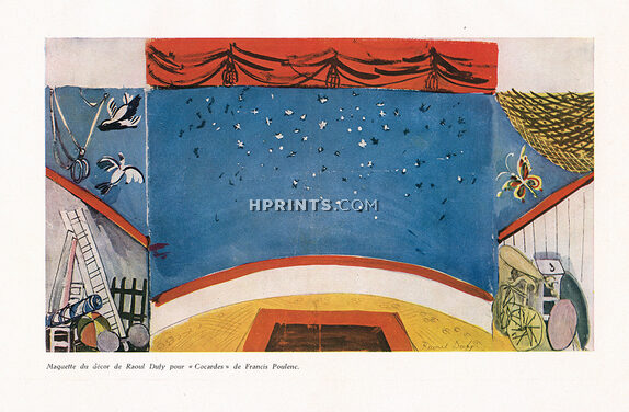 Raoul Dufy 1944 "Cocardes" de Francis Poulenc, Theatre Scenery
