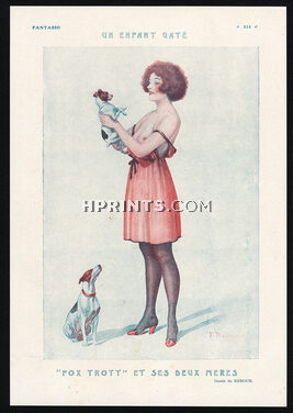 F. Rebour 1923 Fox-Trott, Sexy Girl, Dogs