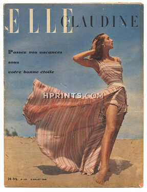 ELLE N°137 du 6 Juillet 1948 Schiaparelli Jacques Heim Leonor Fini Jacqueline Delubac