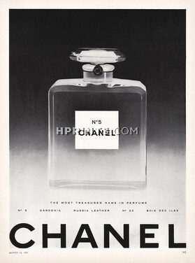 Chanel (Perfumes) 1952 Numéro 5 (version two text lines, english)