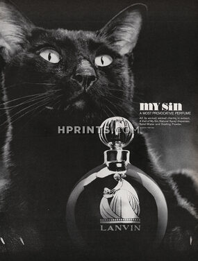 Lanvin (Perfumes) 1966 My Sin, Black Cat