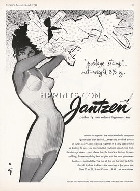 Jantzen (Lingerie) 1954 René Gruau, Corselette