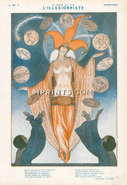L'Illusionniste, 1924 - Armand Vallée, Music Hall Chorus Girl Costume Feathers