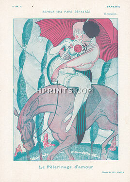 Del Marle 1919 "Le Pélerinage d'amour", Lovers, Horse