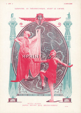 Cléopâtre au Théâtre Lyrique, 1919 - Yetta Rianza Egyptian Costume, Dance