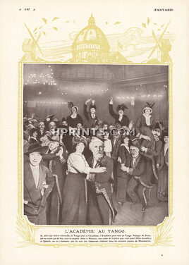 L'Académie au Tango 1913 Académie Française, Montage
