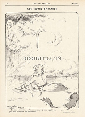 Georges Villa 1913 Les Soeurs Ennemies, Mermaid, Le Journal Amusant