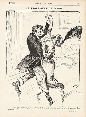 Luc 1913 Le Professeur de Tango, The Tango Professor, Le Journal Amusant