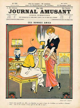 Albert Jarach 1913 Ces Bonnes Amies, These Good Friends, Le Journal Amusant