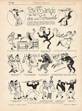 Joseph Hémard 1913 Du Tango et de ses Dérivés, Derivatives of Tango in Society