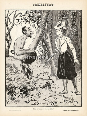 Henry Gerbault 1899 Embarassée, Faun, Huntress