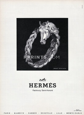 Hermès (Jewels) 1968 Bracelet "Tête de Cheval" Silver