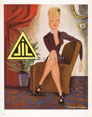 JIL André Gillier (Stockings) 1945 Yvonne Roger