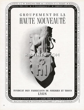 Groupement de la Haute Nouveauté 1945 Soieries et Tissus de Lyon