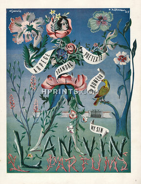 Lanvin (Perfumes) 1945 Arpège, Scandal, Prétexte, Rumeur, My Sin, Rémy Hétreau