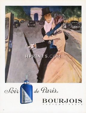 Bourjois (Perfumes) 1948 Soir de Paris, Champs-Elysées, Pierre Mourgue