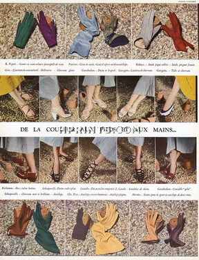 De la couleur aux pieds... 1948 Robert Piguet, Hellstern, Georgette, Richomme, Schiaparelli, Léandre, Joseph Casale, Hermès, Christian Dior, Photo Kitrosser