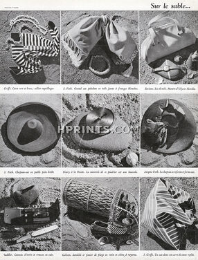 Sur le sable 1948 Jacques Fath, Suviane, Henry A La Pensée, Calixte, Griffe