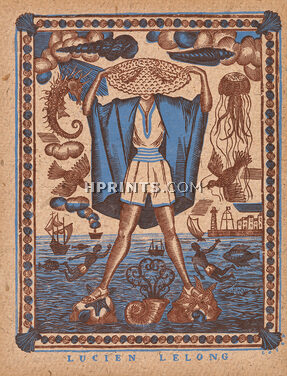 Lucien Lelong 1948 Beachwear, Lofer, Shellfish