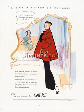 La Laine 1948 Fashion Illustration
