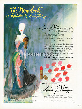 Louis Philippe 1948 The New Look in Lipsticks