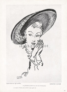 Simone Cange (Millinery) 1949 Pierre Pagès
