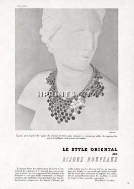 Le Style Oriental des Bijoux Nouveaux (p.1), 1948 - Cartier, back: Herz-Belperron, Sterlé, Chaumet, René Boivin, Photo Crespi