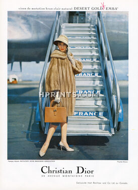 Christian Dior (Fur Clothing) 1959 Air France, Photo Virginia Thoren