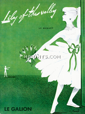 Le Galion (Perfumes) 1959 Lily of the Valley, Ballerina, Claude Maurel