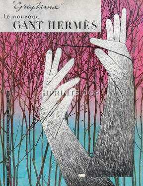 Hermès (Gloves) 1959 "Graphisme" Le Nouveau Gant Hermès
