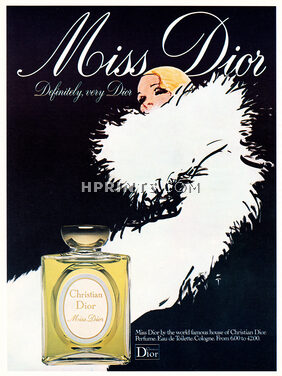 Christian Dior (Perfumes) 1975 Miss Dior, René Gruau