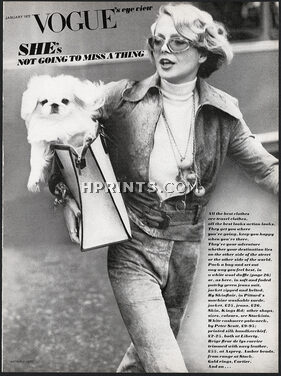 Vogue's Eye View 1972 Pekingese Dog, Photo Arthur Elgort
