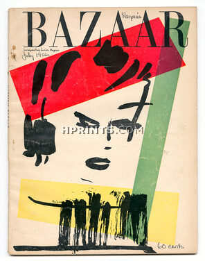 Harper's Bazaar July 1956 Cover by S. Johns