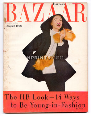 Harper's Bazaar August 1956 Cover Richard Avedon